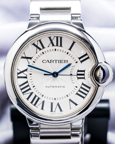 Cartier Ballon Bleu 36MM Silver Dial Steel Bracelet (W6920046)
