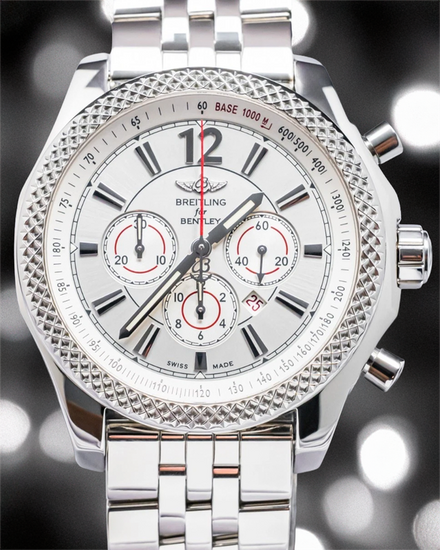 Breitling Bentley Barnato 42MM Silver Dial Steel Bracelet (A41390)