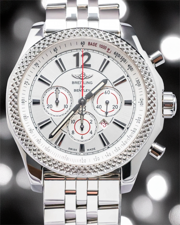 Breitling Bentley Barnato 42MM Silver Dial Steel Bracelet (A41390)
