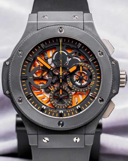 Hublot Big Bang Aero Bang "Orange" L. E. 44MM Skeleton Dial Rubber Strap (310.CI.1190.RX.AB010)
