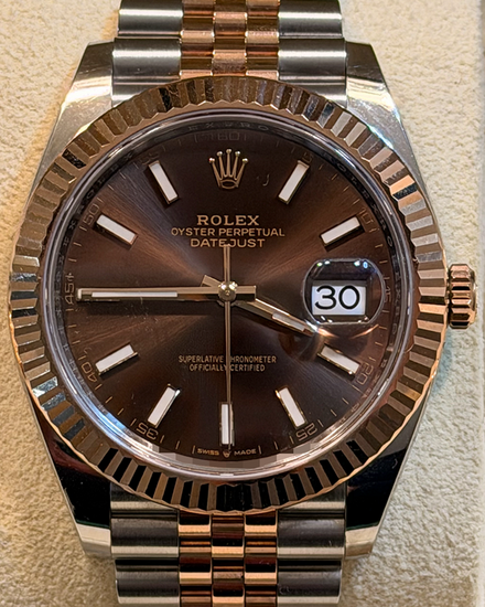 2023 Rolex Datejust 41MM Chocolate Dial Two-Tone Jubilee Bracelet (126331)