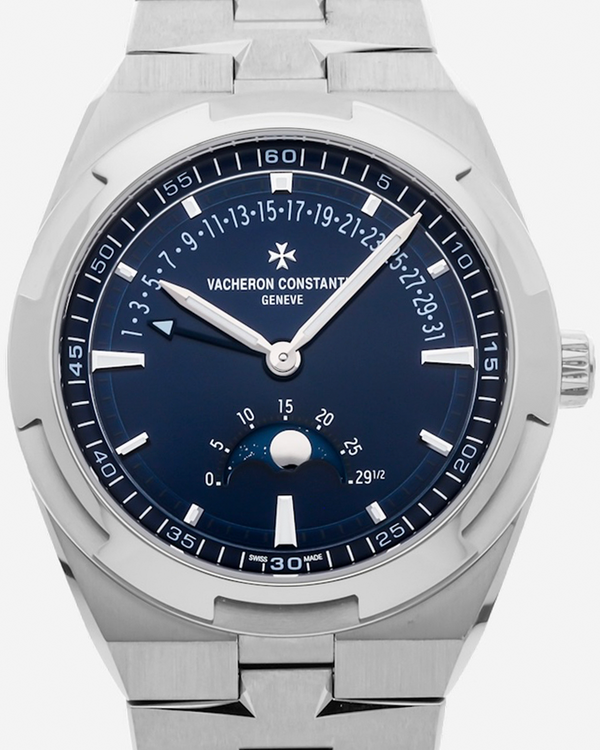 2024 Vacheron Constantin Overseas Moon Phase Retrograde Date 41MM Blue Dial Steel Bracelet (4000V/210A-B911)