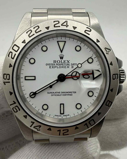 Rolex Explorer II "Polar" 40MM White Dial Oyster Bracelet (16570)
