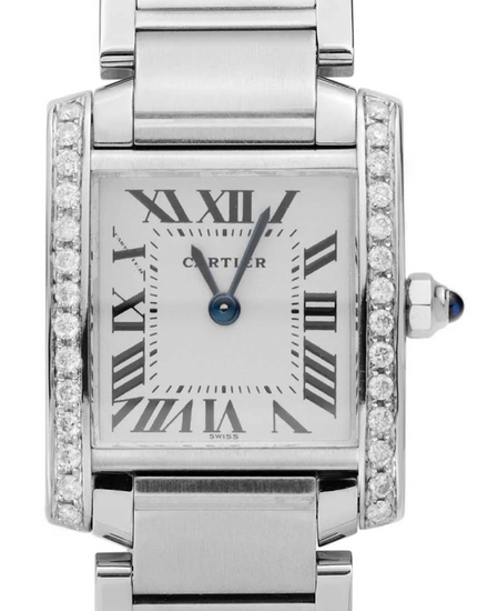 2018 Cartier Tank Française 20MM Quartz White Dial Steel Bracelet (W51008Q3)