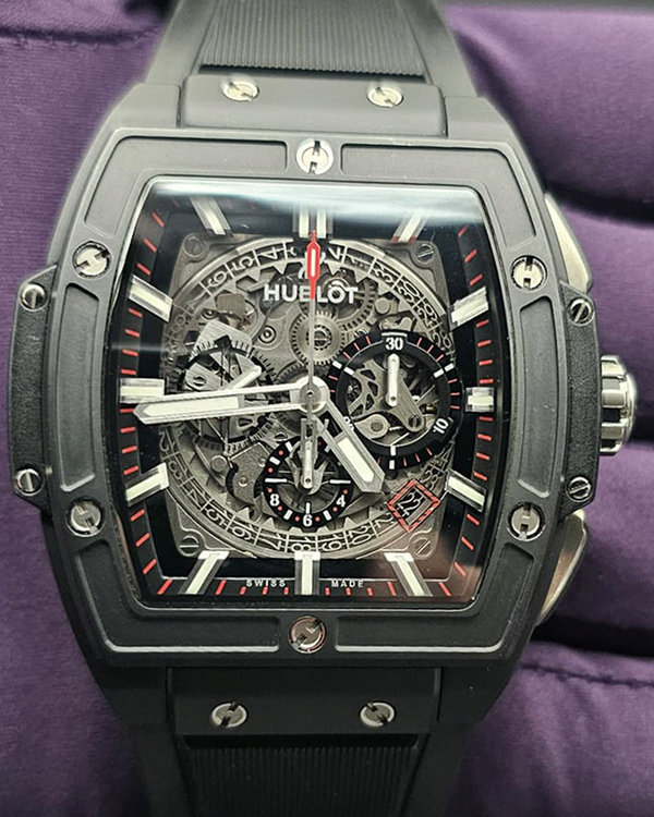 2019 Hublot Spirit Of Big Bang Black Magic 45MM Skeleton Dial Rubber Strap (601.CI.0173.RX)
