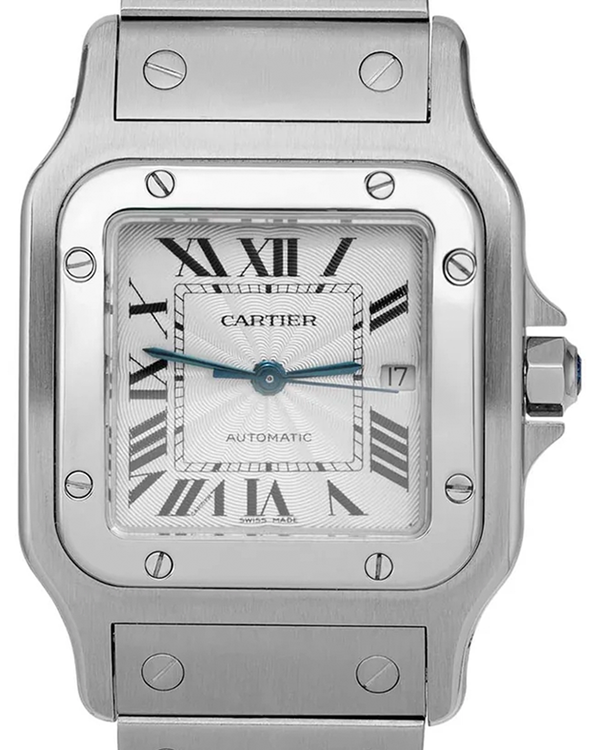 Cartier Santos Galbée 29MM Silver Dial Steel Bracelet (2319)
