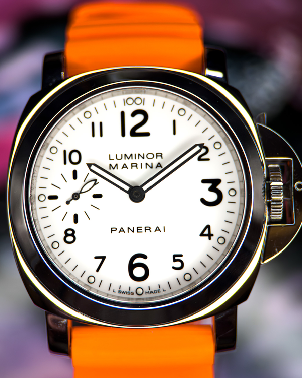 No Reserve - 2014 Panerai Luminor Marina 44MM White Dial Rubber Strap (PAM00113)