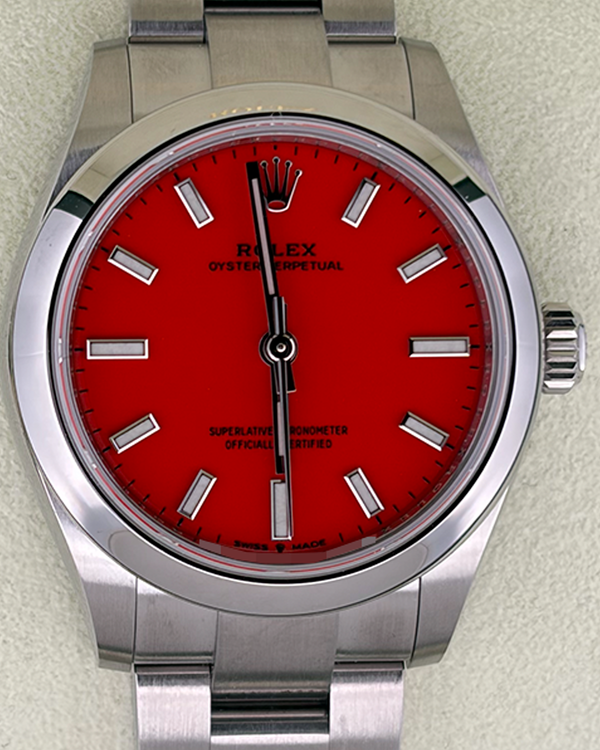 2022 Rolex Oyster Perpetual 31MM Red Dial Oyster Bracelet (277200)