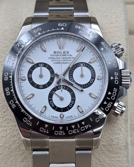 2021 Rolex Cosmograph Daytona "Panda" 40MM White Dial Oyster Bracelet (116500LN)