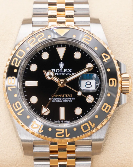 2024 Rolex GMT-Master II "Bumblebee" 40MM Black Dial Two-Tone Jubilee Bracelet (126713GRNR)