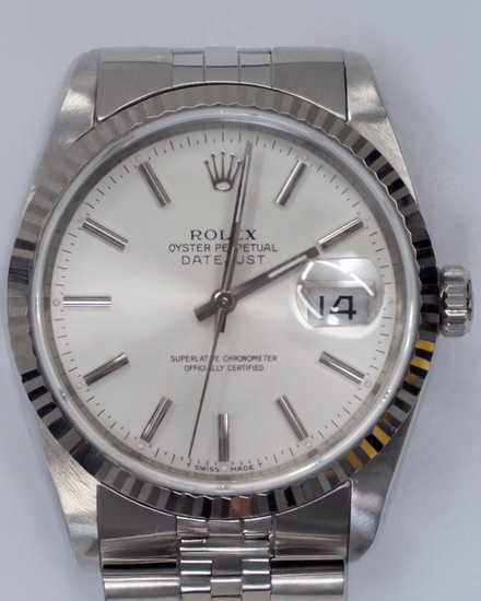 Rolex Datejust 36MM Silver Dial Jubilee Bracelet (16234)