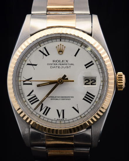 Rolex Datejust 36MM White "Buckle" Dial Two-Tone Oyster Bracelet (1601)