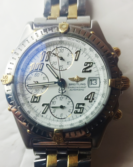 Breitling Chronomat 40MM White Dial Two-Tone Bracelet (B13350)