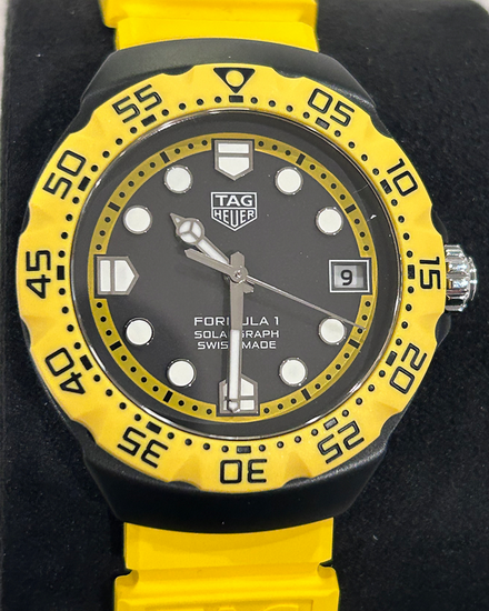 2025 Tag Heuer Formula 1 Solargraph L. E. 38MM Quartz Black Dial Rubber Strap (WBY1117.FT8087)