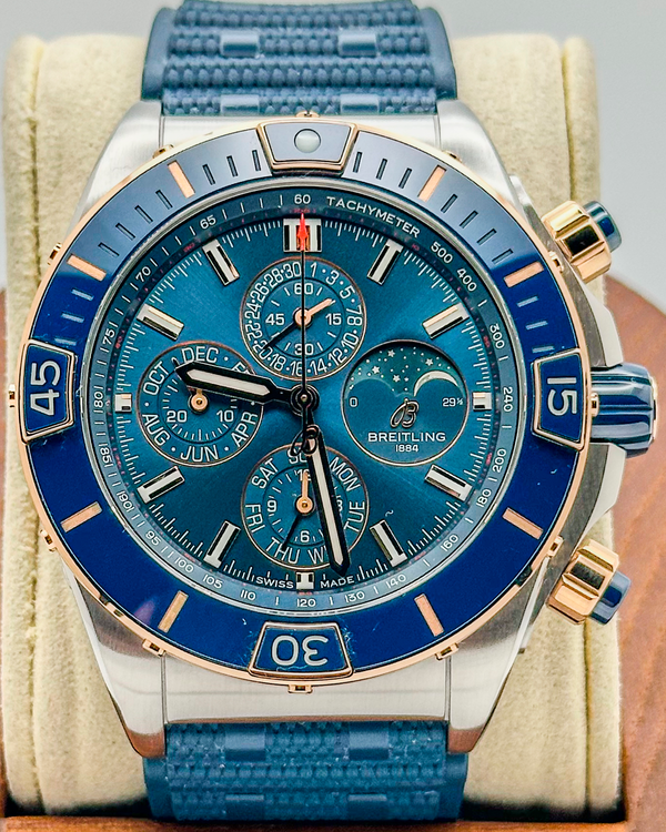 2021 Breitling Super Chronomat Four-Year Calendar 44MM Blue Dial Rubber Strap (U19320)