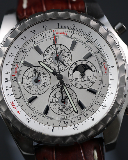 Breitling Bentley Mulliner Perpetual Calendar L.E. 48MM Silver Dial Leather Strap (J2936212)