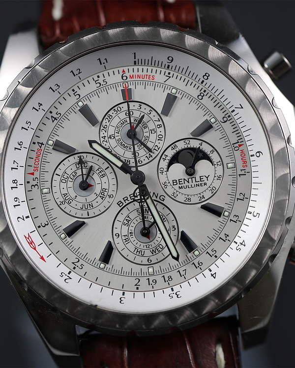 Breitling Bentley Mulliner Perpetual Calendar L.E. 48MM Silver Dial Leather Strap (J2936212)
