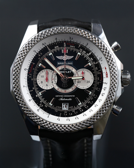 2011 Breitling Bentley Supersports L. E. 49MM Black Dial Leather Strap (A26364)