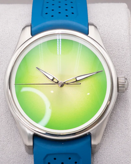 2025 H. Moser & Cie. Pioneer "Citrus" 42.8MM Green Dial Rubber Strap (3201-1204)