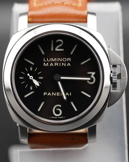 2016 Panerai Luminor 1950 44MM Black Dial Leather Strap (PAM00111)