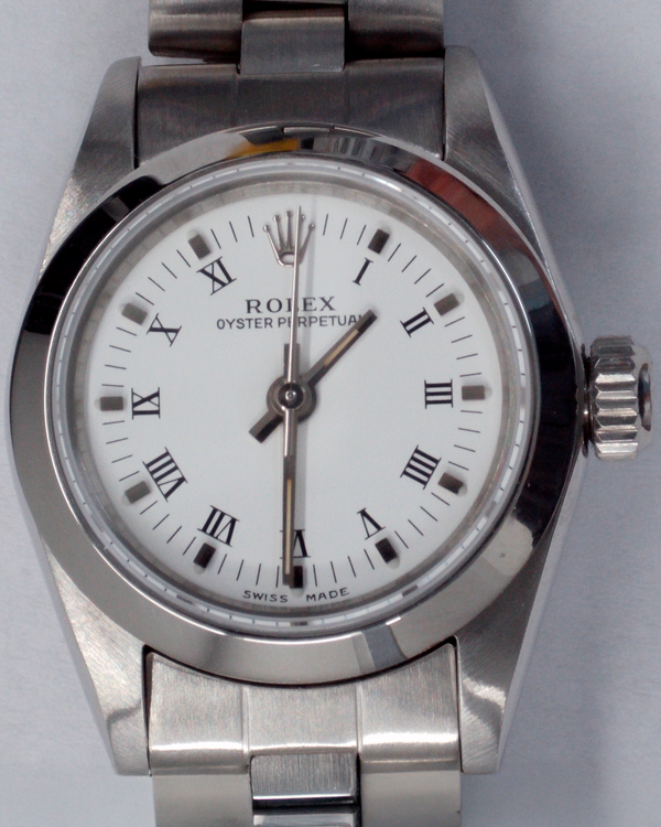 Rolex Oyster Perpetual Lady 24MM White Dial Oyster Bracelet (67180)