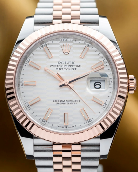 2023 Rolex Datejust 41MM Silver "Fluted Motif" Dial Two-Tone Jubilee Bracelet (126331)