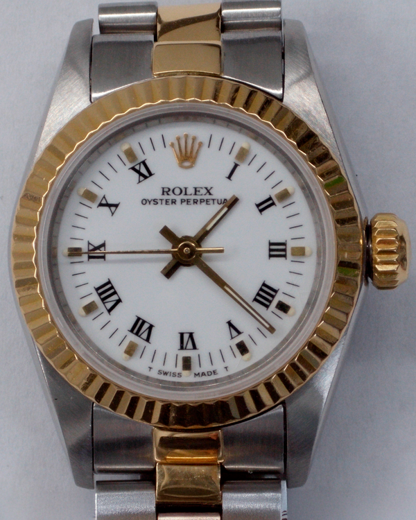 Rolex Oyster Perpetual Lady Date 26MM White Dial Oyster Bracelet (67193)
