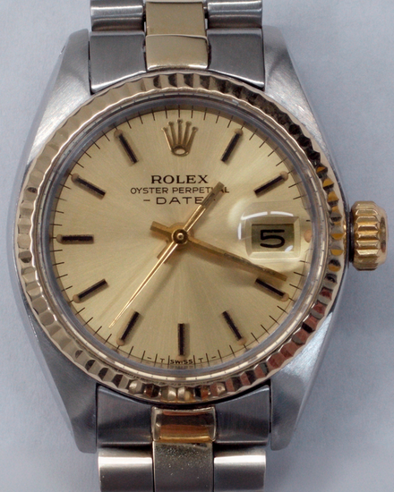 Rolex Lady-Datejust 26MM Champagne Dial Two-Tone Oyster Bracelet (6917)