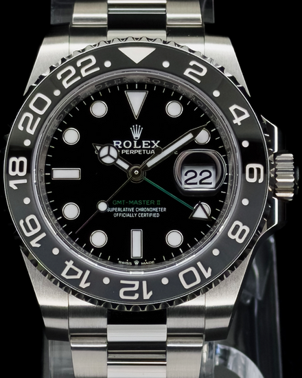 2025 Rolex GMT-Master II "Bruce Wayne" 40MM Black Dial Oyster Bracelet (126710GRNR)