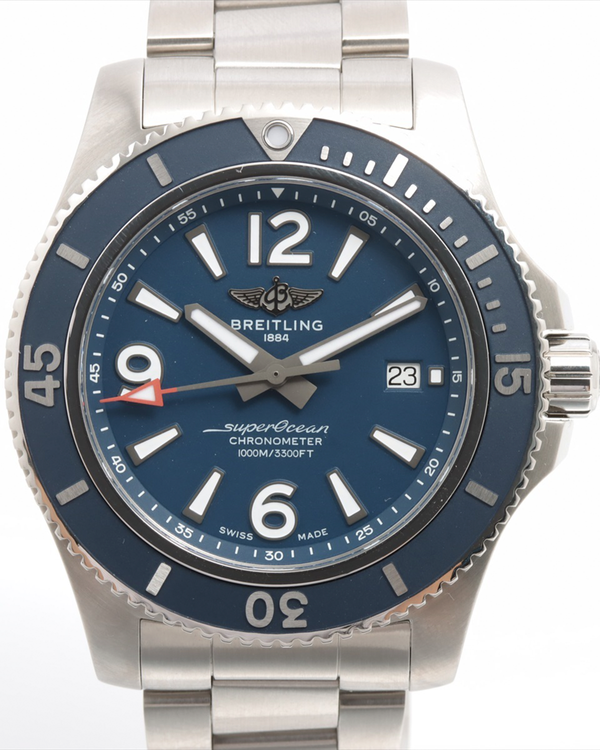2020 Breitling Superocean 44MM Blue Dial Steel Bracelet (A17367D81C1A1)