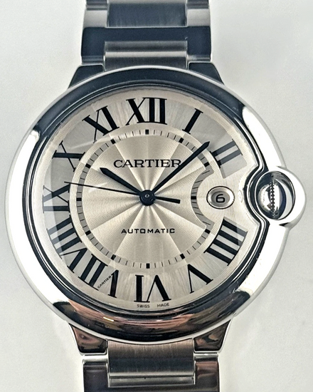 Cartier Ballon Bleu XL 42MM Silver Dial Steel Bracelet (W69012Z4)