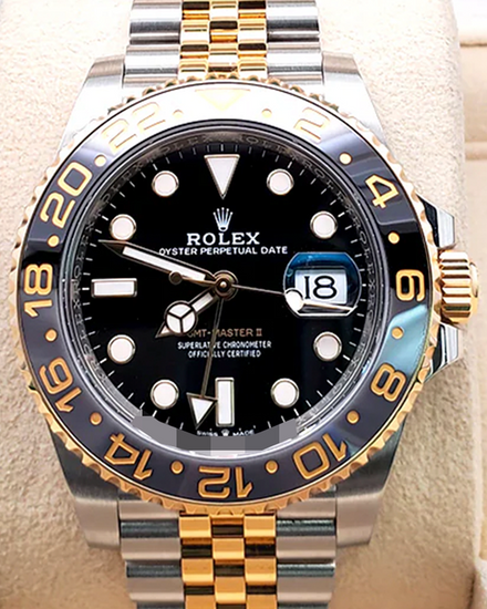 2023 Rolex GMT-Master II "Bumblebee" 40MM Black Dial Two-Tone Jubilee Bracelet (126713GRNR)