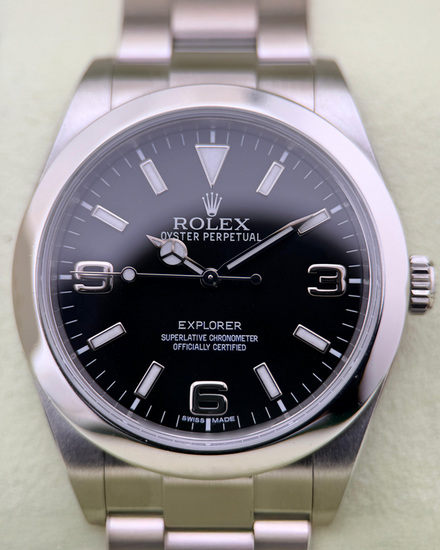 2012 Rolex Explorer 39MM Black "MK1" Dial Oyster Bracelet (214270)