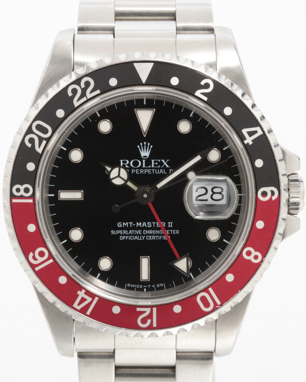 Rolex GMT-Master II "Coke" 40MM Black Dial Oyster Bracelet (16710)
