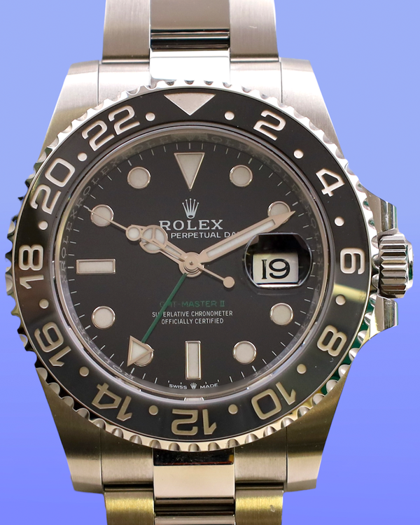 2025 Rolex GMT-Master II "Bruce Wayne" 40MM Black Dial Oyster Bracelet (126710GRNR)