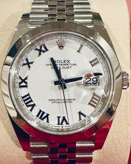 2025 Rolex Datejust 41MM White Dial Jubilee Bracelet (126300)