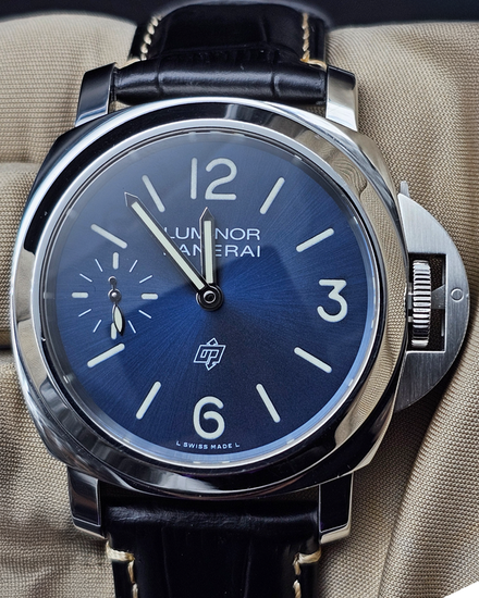 2023 Panerai Luminor Blu Mare 44MM Blue Dial Leather Strap (PAM01085)