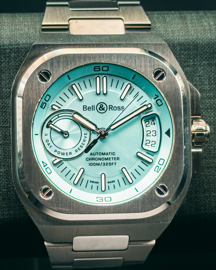 2022 Bell & Ross BR-X5 41MM Ice Blue Dial Steel Bracelet (BRX5R-IB-ST/SST)