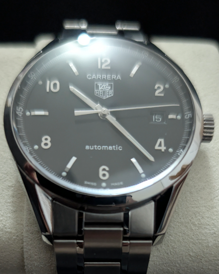 Tag Heuer Carrera 39MM Black Dial Steel Bracelet (WV211B.BA0787)