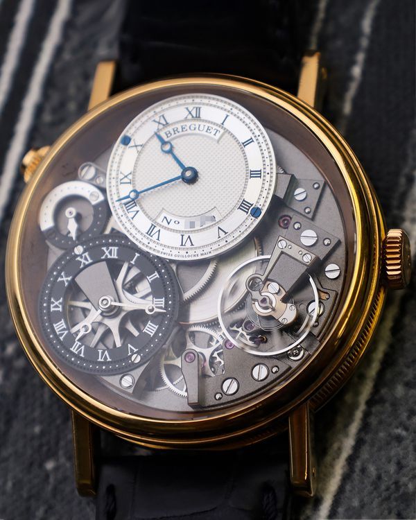 Breguet Tradition GMT 40MM Skeleton Dial Leather Strap (7067)
