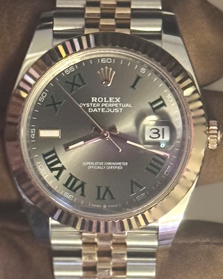 2024 Rolex Datejust "Wimbledon" 41MM Slate Dial Two-Tone Jubilee Bracelet (126331)