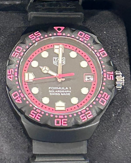 2025 Tag Heuer Formula 1 Solargraph L. E. 38MM Black Dial Rubber Strap (WBY111D.FT8084)