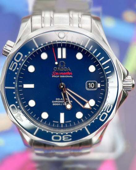 2018 Omega Seamaster Diver 300M 41MM Blue Dial Steel Bracelet (212.30.41.20.03.001)