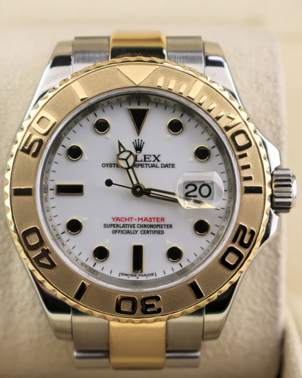 2009 Rolex Yacht-Master 40MM White Dial Two-Tone Oyster Bracelet (16623)