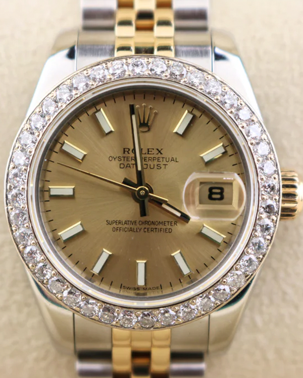 Rolex Lady-Datejust 26MM Champagne Dial Two-Tone Jubilee Bracelet (179173)
