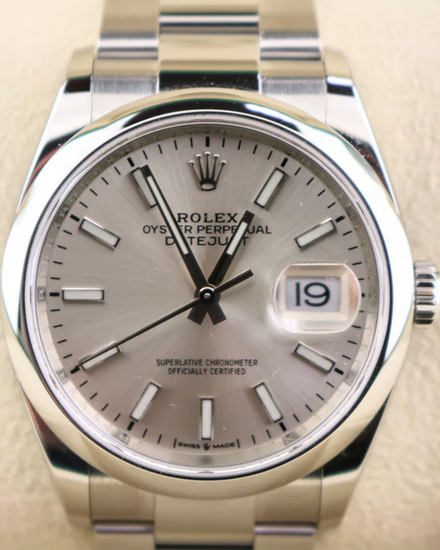 2022 Rolex Datejust 36MM Silver Dial Oyster Bracelet (126200)