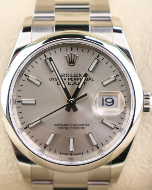 2022 Rolex Datejust 36MM Silver Dial Oyster Bracelet (126200)