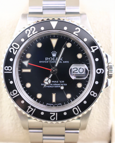 1988 (R Serial) Rolex GMT-Master 40MM Black Dial Steel Bracelet (16700)