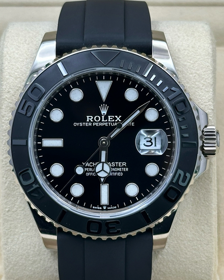 2022 Rolex Yacht-Master 42MM Black Dial Oysterflex Strap (226659)