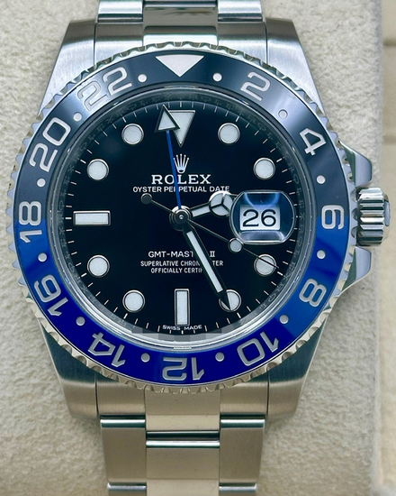 2017 Rolex GMT-Master II "Batman" 40MM Black Dial Oyster Bracelet (116710BLNR)